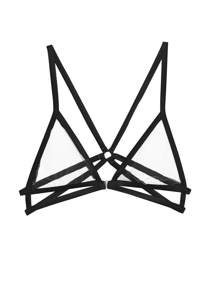 Fleur Du Mal Pleasure Women Strappy Bondage Bra Black