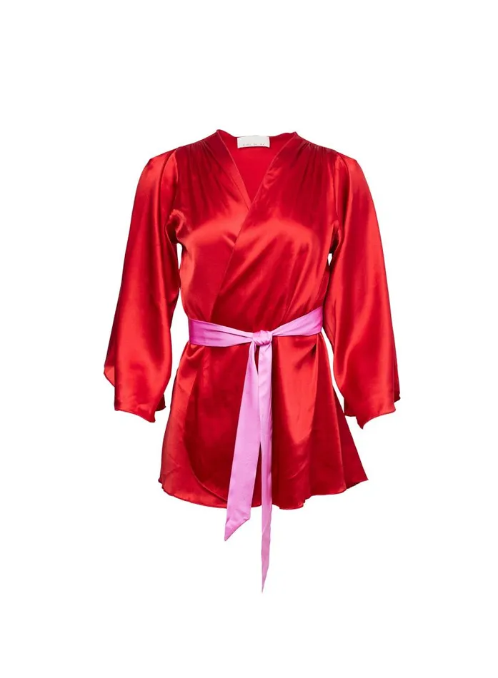 Fleur Du Mal Robes Women Angel Sleeve Robe Rouge Fleur Du Mal Robes Women Angel Sleeve Robe Rouge