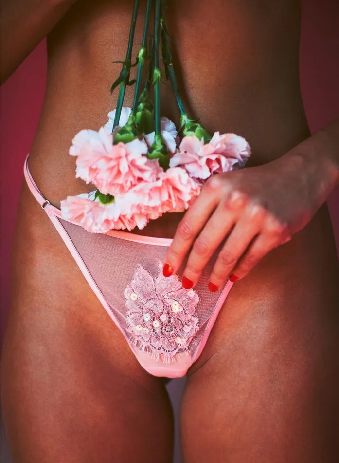Fleur Du Mal Thongs Women Beaded Appliqu Thong Pink Lady Fleur Du Mal Thongs Women Beaded Appliqu Thong Pink Lady