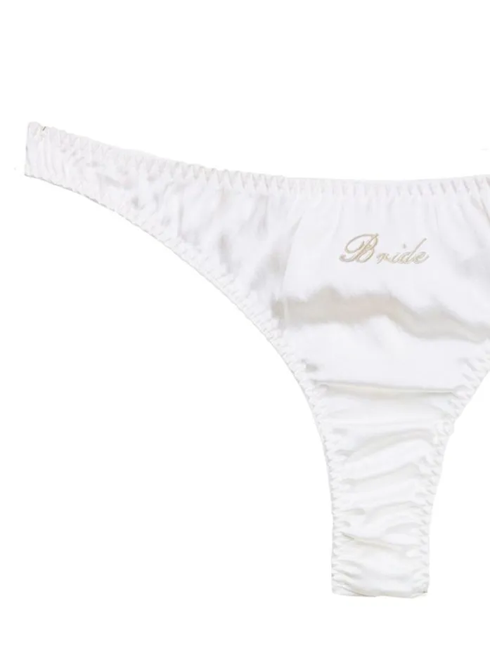 Fleur Du Mal Thongs Women Bridal Luxe Thong Ivory Fleur Du Mal Thongs Women Bridal Luxe Thong Ivory