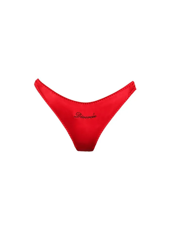 Fleur Du Mal Thongs Women Divorce Luxe Thong Rouge Fleur Du Mal Thongs Women Divorce Luxe Thong Rouge