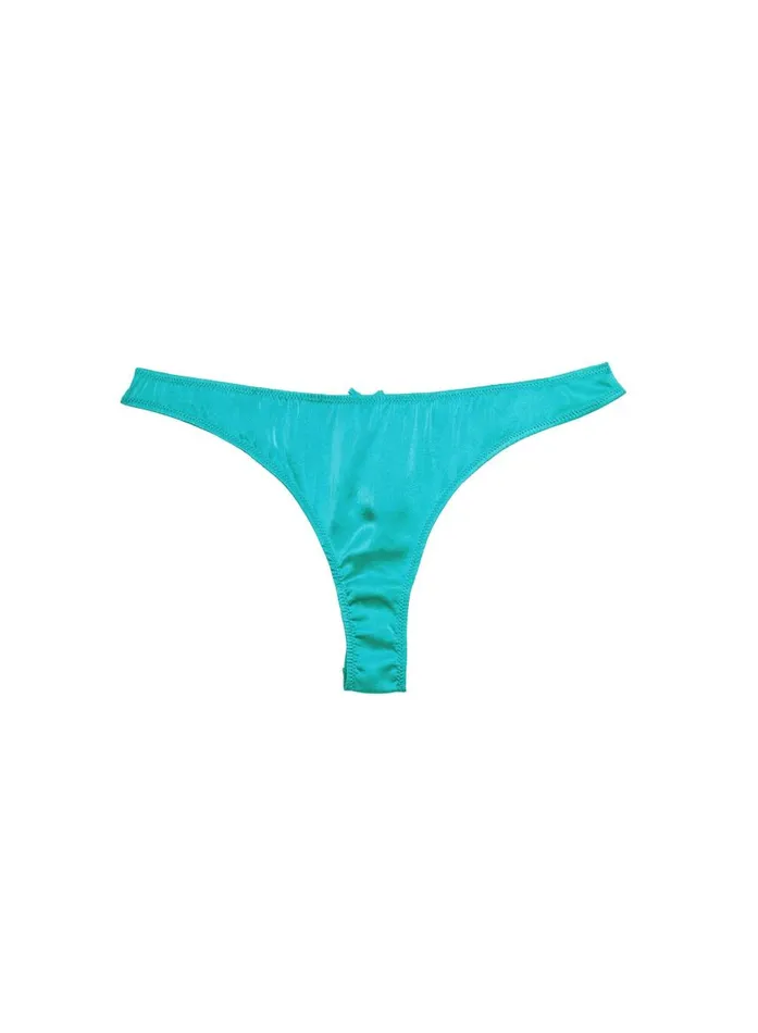 Fleur Du Mal Thongs Women Luxe Thong Sea Glass Fleur Du Mal Thongs Women Luxe Thong Sea Glass