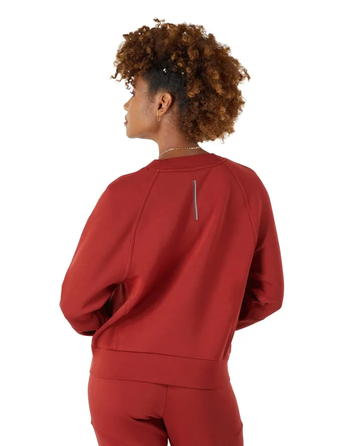 Flex Crewneck Sweater Debossed C Logo Autumn Clay Women Champion Hoodies and Sweatshirts