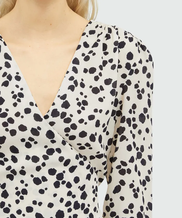 Fluid Viscose Print Blouse Women MSGM Tops And Shirts