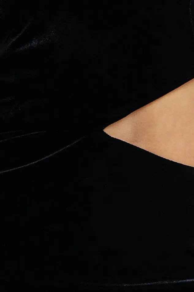 Gabbie Maxi Dress 8211 Velvet One Shoulder Cut Out Dress In Black Women Showpo Dresses