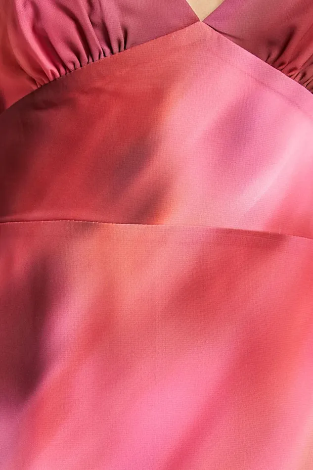 Gillian Midi Dress 8211 Flutter Sleeve Low Back Ruffle Detail Dress In Blushing Haze Women Showpo Conscious