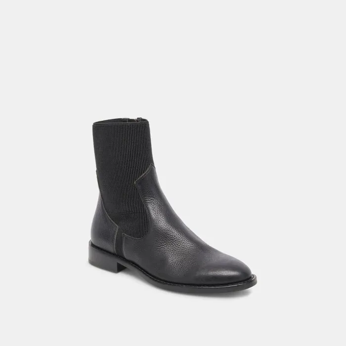 Gineva Boots Black Leather Women Dolce Vita Boots and Booties