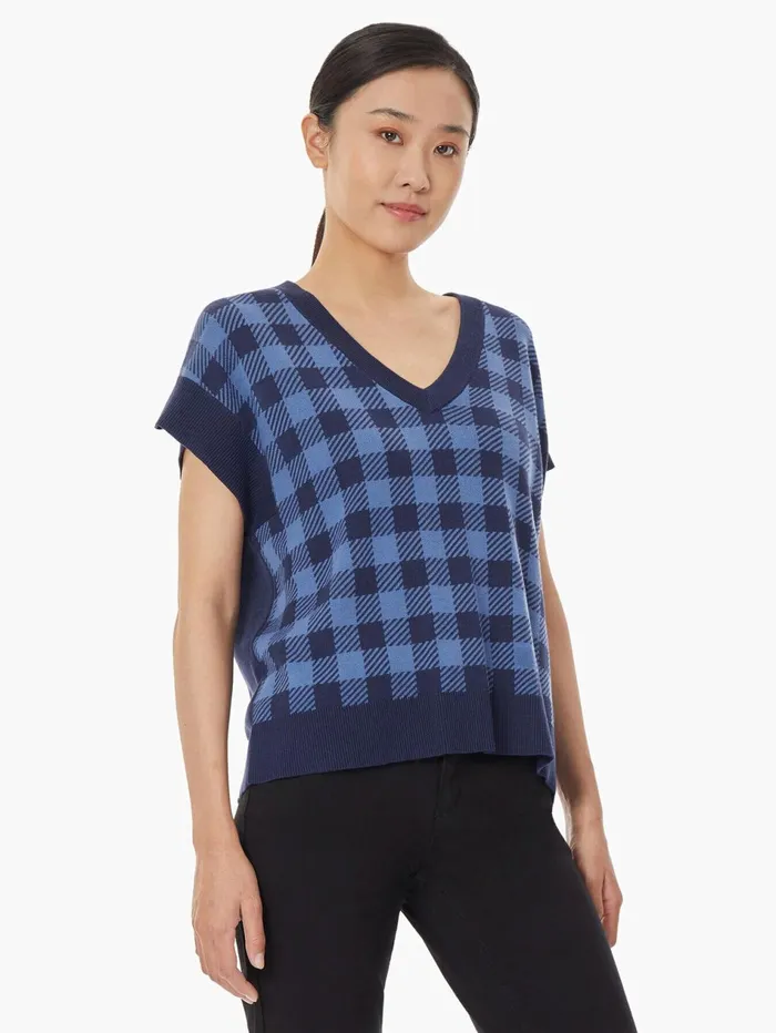 Gingham Jacquard Knit Sweater Vest Women Jones New York Sale Gingham Jacquard Knit Sweater Vest Women Jones New York Sale