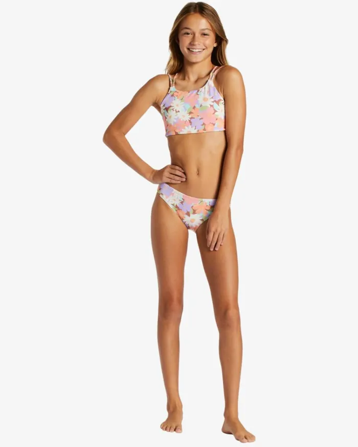 Girl039s Last Bloom Two Piece Reversible Bikini Set Multi Kids Billabong Girls039 Swimwear