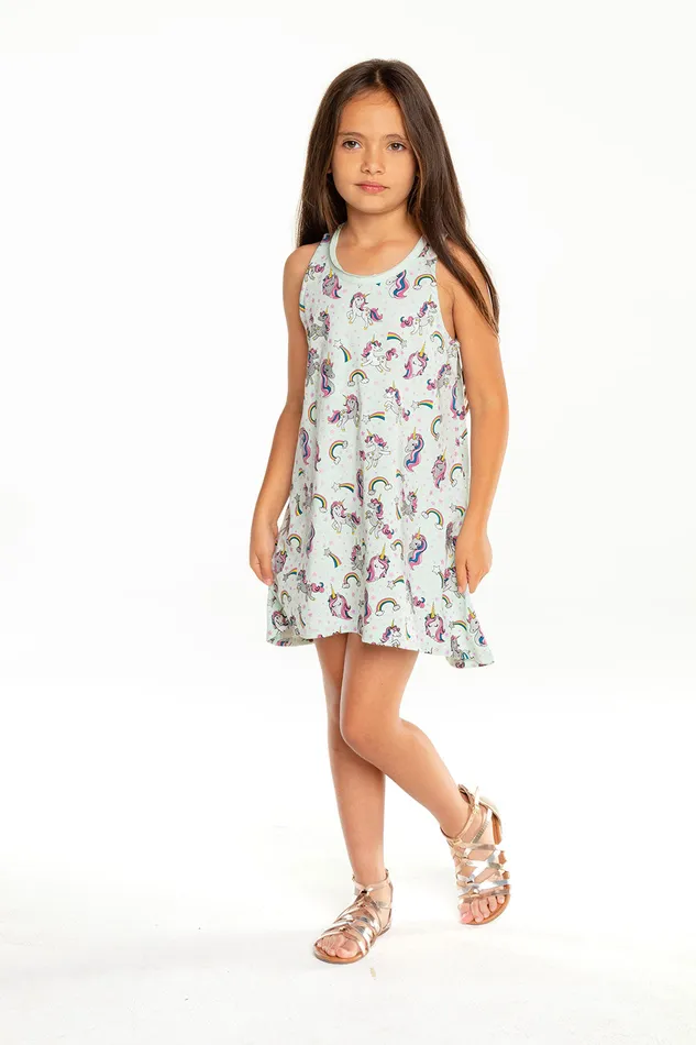 Girls Chaser Brand Unicorn Toss Dress Tops