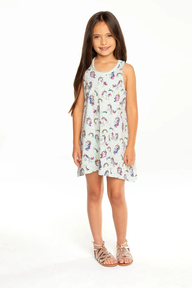 Girls Chaser Brand Unicorn Toss Dress Tops