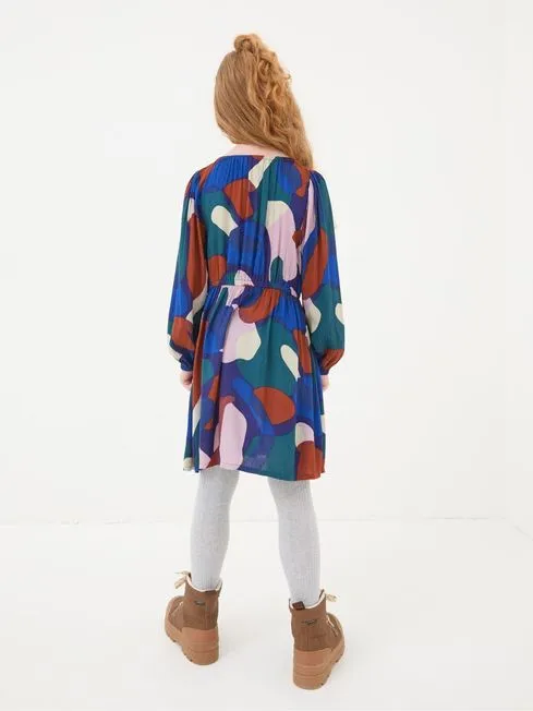 Girls Fatface Dresses Sasha Blue Abstract Dress