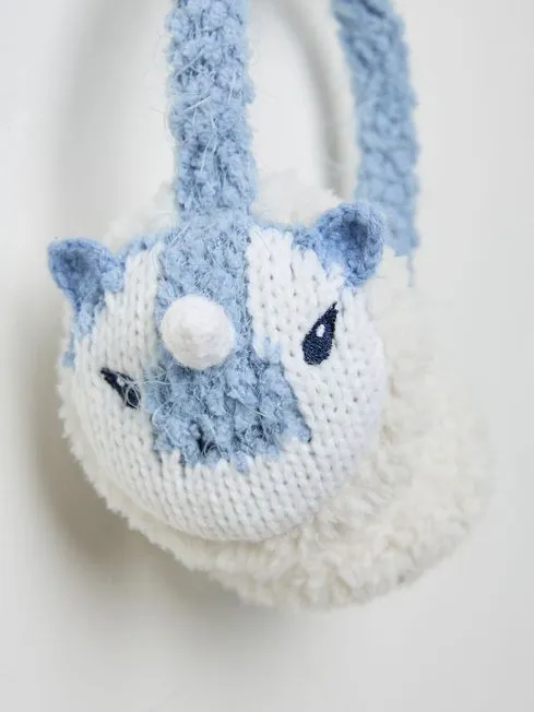 Girls Fatface Hats Gloves and Scarves Blue Unicorn Earmuffs Girls Fatface Hats Gloves and Scarves Blue Unicorn Earmuffs