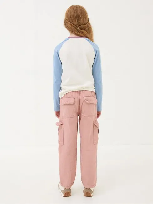 Girls Fatface Jeans and Leggings Hattie Pink Tapered Cargo Trousers