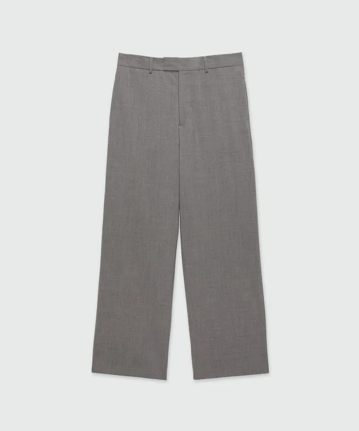 Gray Virgin Wool Trousers Men MSGM Pants And Shorts