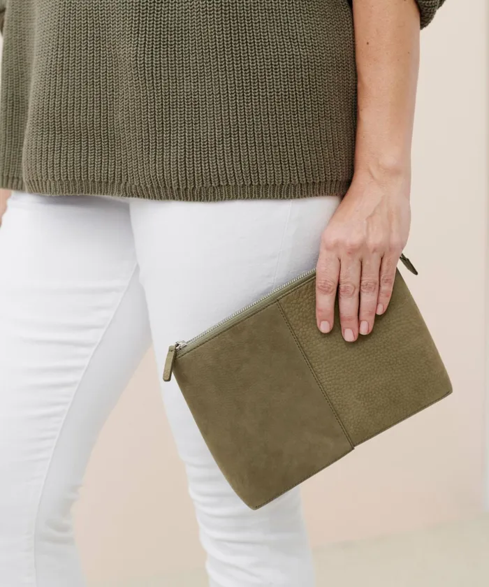 Handbags and Clutches Women Jenni Kayne Medium Zip Pouch Laurel