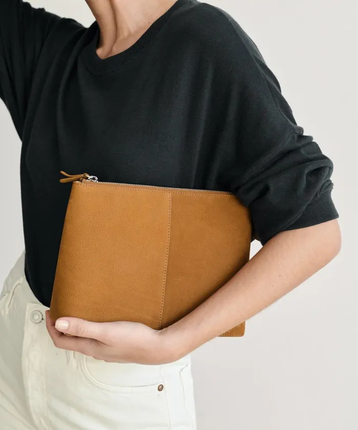 Handbags and Clutches Women Jenni Kayne Medium Zip Pouch Walnut
