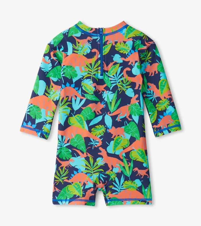 Hatley Baby Boys Dino Jungle OnePiece Rashguard Baby and Toddler Swimwear
