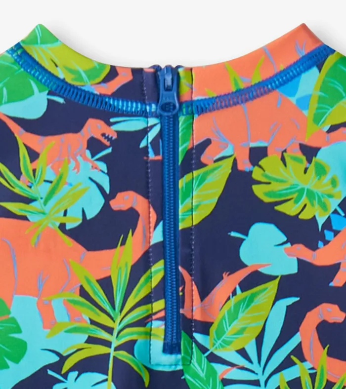 Hatley Baby Boys Dino Jungle OnePiece Rashguard Baby and Toddler Swimwear