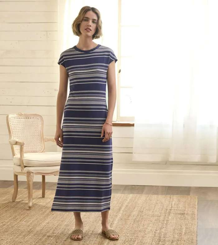 Hatley Blake Dress 8211 Patriot Blue Stripes Women Dresses