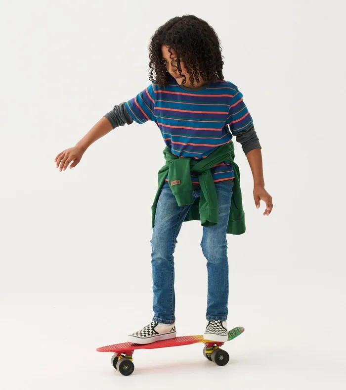 Hatley Boys Moroccan Blue Fooler Long Sleeve TShirt Boys Tops