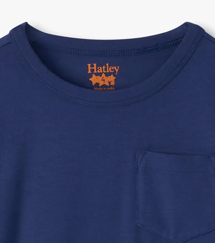 Hatley Boys Patriot Blue Long Sleeve Bamboo TShirt Boys Tops
