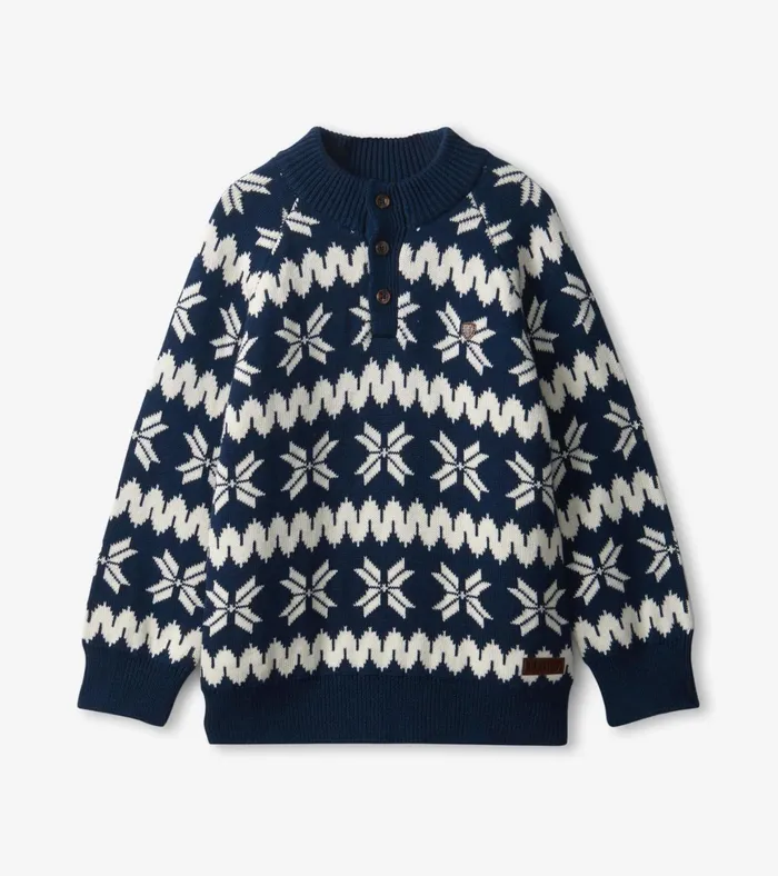 Hatley Boys Winter Knit Mock Neck Sweater Boys Sweaters