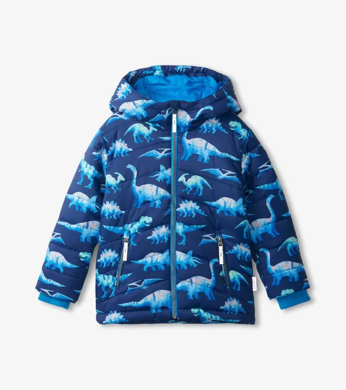 Hatley Dinosaur Puffer Jacket GirlsBoys Outerwear