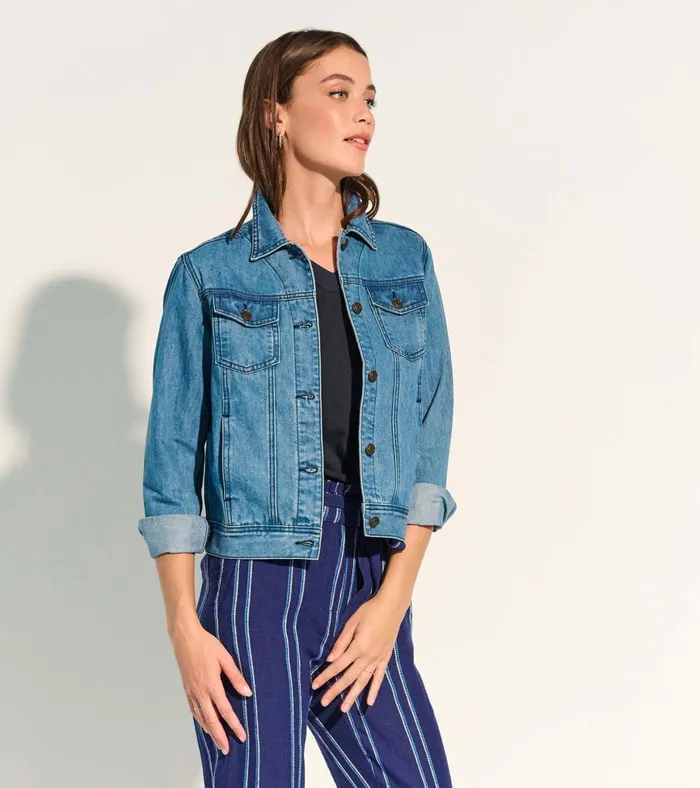 Hatley Embroidered Denim Jacket Women Outerwear