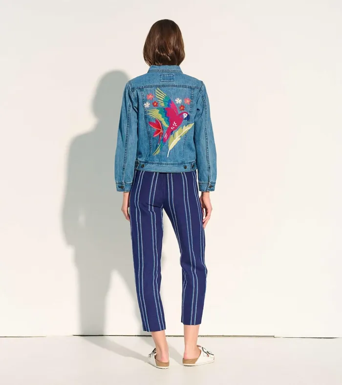 Hatley Embroidered Denim Jacket Women Outerwear