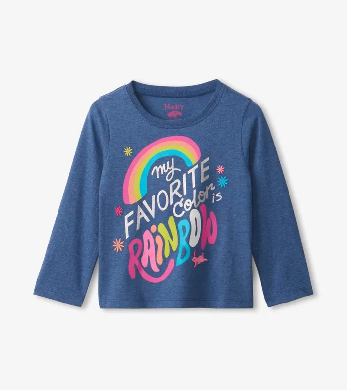 Hatley Favorite Color Is Rainbow Long Sleeve TShirt Baby and Toddler Tops