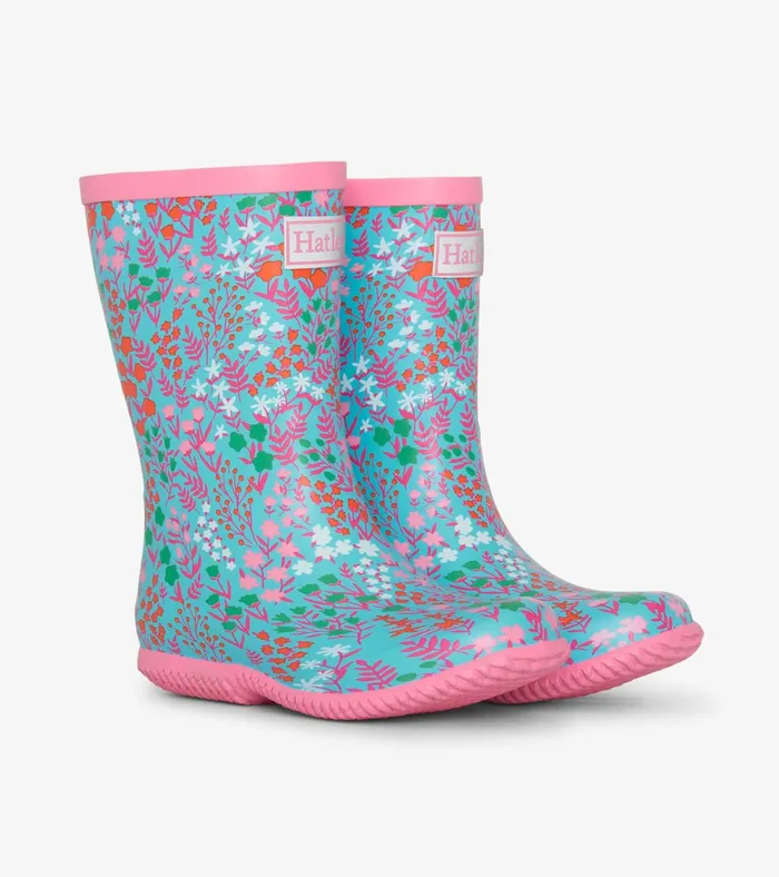 Hatley Girls Ditsy Floral Packable Rain Boots GirlsBaby and Toddler Rainwear