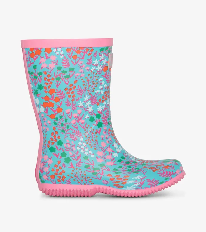 Hatley Girls Ditsy Floral Packable Rain Boots GirlsBaby and Toddler Rainwear