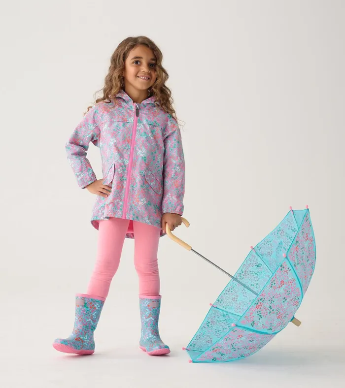 Hatley Girls Ditsy Floral Packable Rain Boots GirlsBaby and Toddler Rainwear