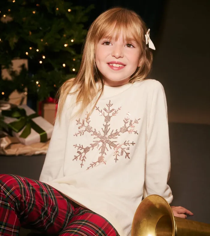 Hatley Girls Snowflake Pullover Sweater Girls Sweaters