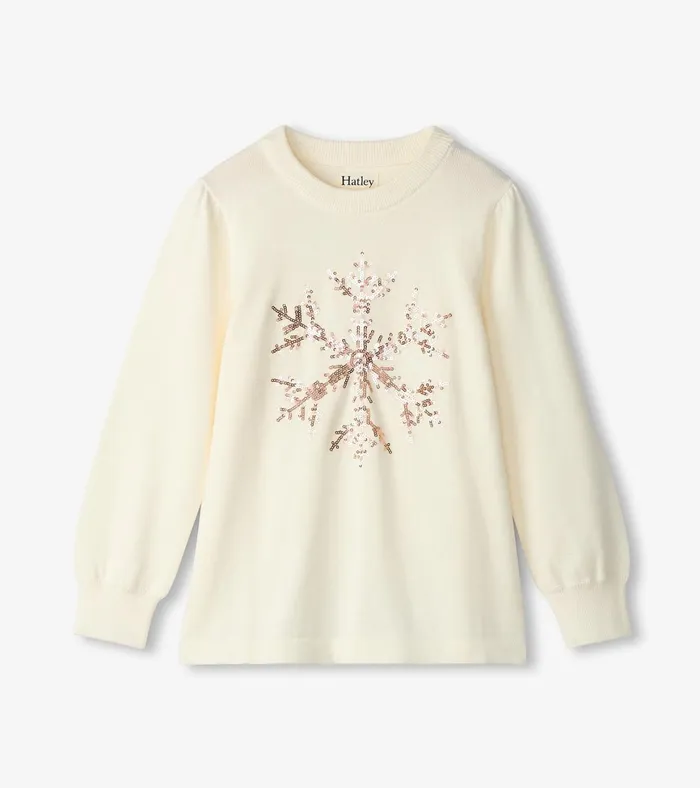 Hatley Girls Snowflake Pullover Sweater Girls Sweaters
