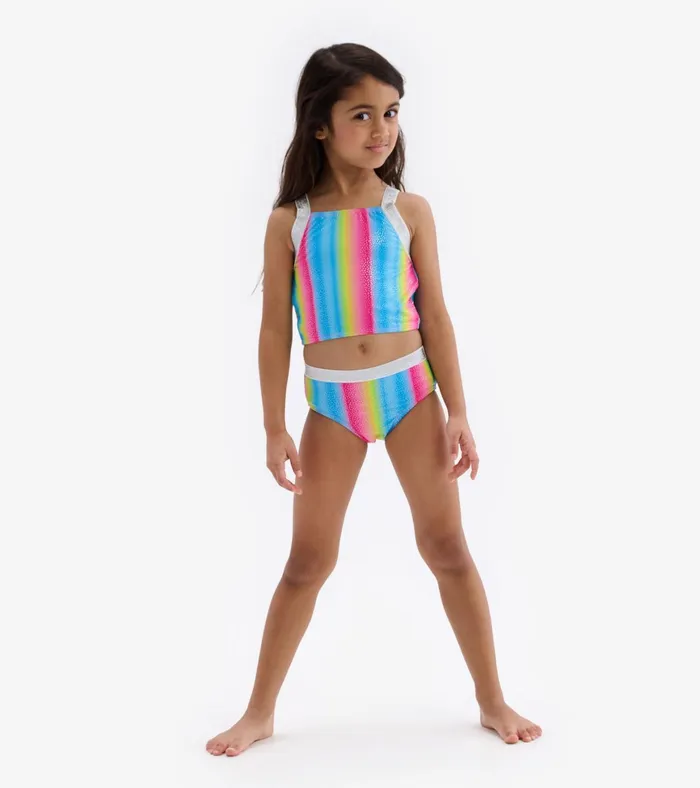 Hatley Jelly Bean Rainbow Tankini Set Girls Swimwear