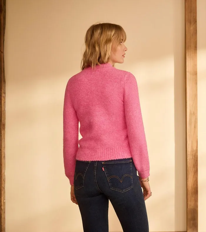 Hatley Petal Cable Sweater 8211 Raspberry Pink Women Sweaters