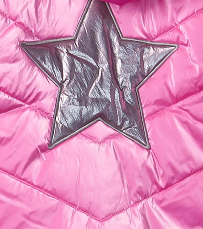 Hatley Pink Star Puffer Jacket Girls Outerwear