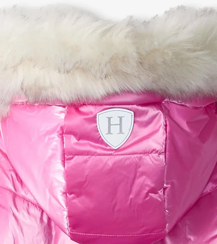Hatley Pink Star Puffer Jacket Girls Outerwear