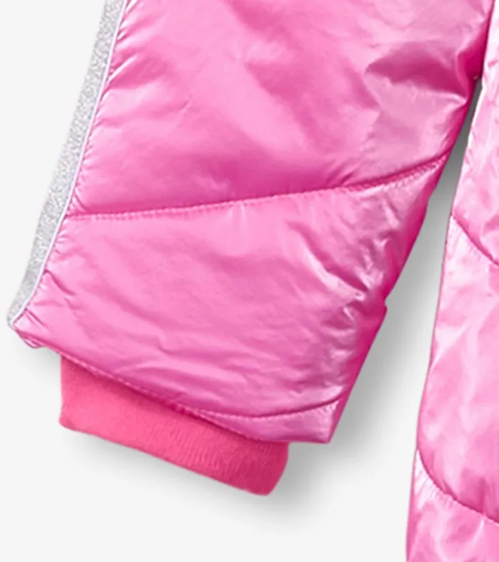 Hatley Pink Star Puffer Jacket Girls Outerwear