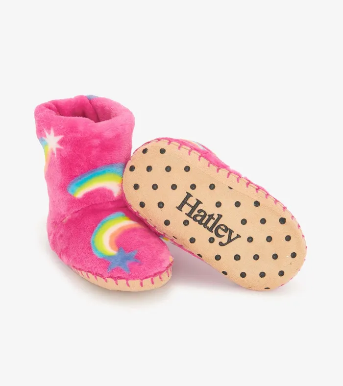 Hatley Shooting Stars Fleece Slippers Girls Footwear