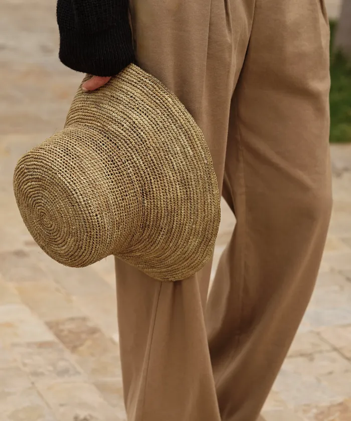 Hats and Beanies Women Jenni Kayne Crochet Raffia Sun Hat Khaki