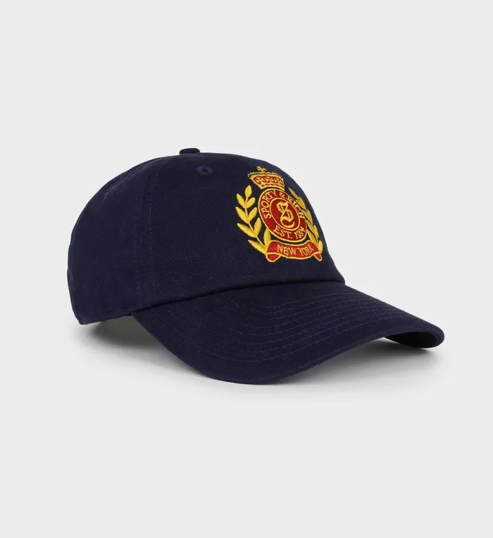 Hats Women Sporty and Rich NY Crest Hat 8211 NavyGold