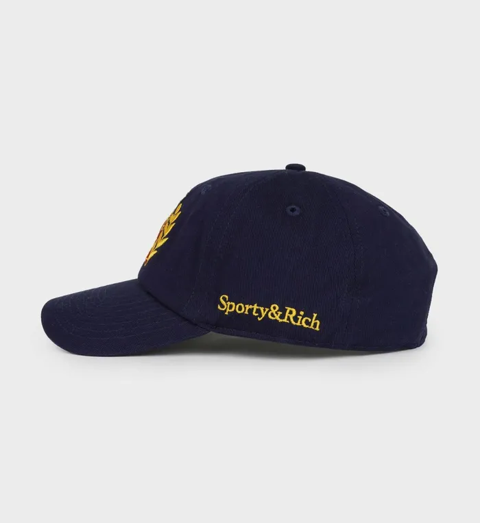 Hats Women Sporty and Rich NY Crest Hat 8211 NavyGold