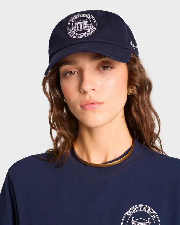 Hats Women Sporty and Rich Vendome Resort Hat 8211 NavyWhite