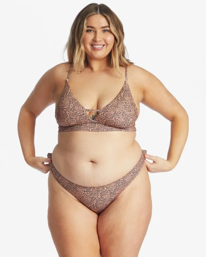 Hidden Shore VNeck Bikini Top Toffee Women Billabong Bikini Tops
