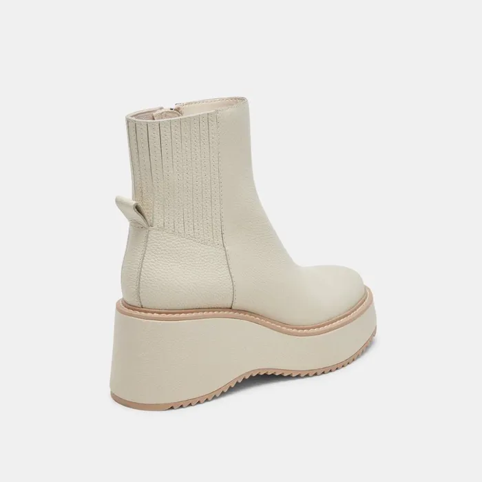 Hilde Boots Ivory Leather Women Dolce Vita Boots and Booties