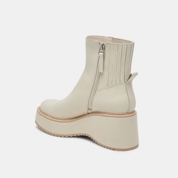 Hilde Boots Ivory Leather Women Dolce Vita Boots and Booties