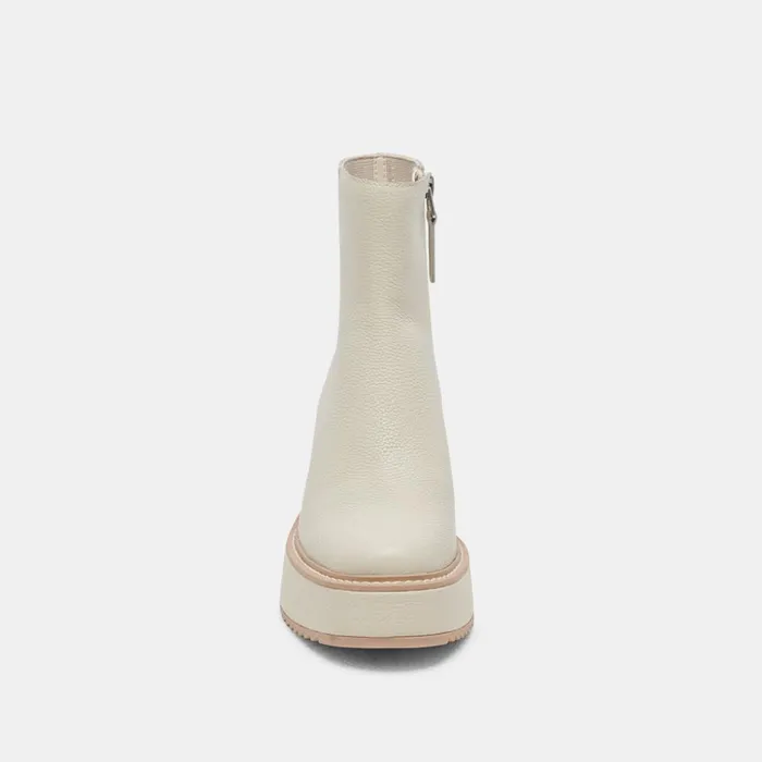 Hilde Boots Ivory Leather Women Dolce Vita Boots and Booties